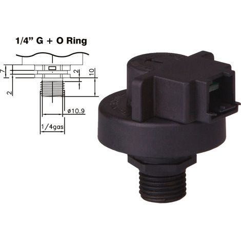 TRASDUTTORE PRESSIONE SENSORE STUFE A PELLET MONTEGRAMMA 0,5 3,5 VDC 1/4