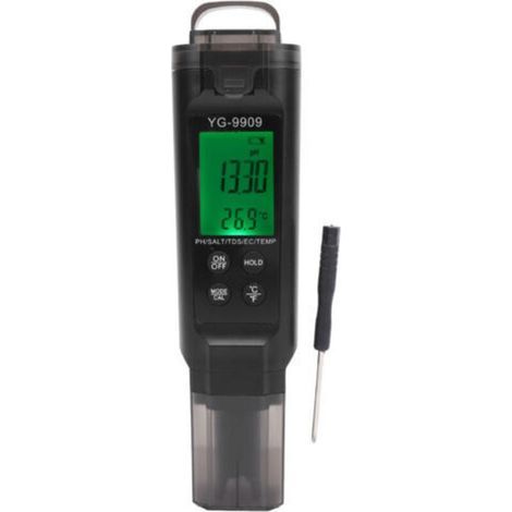 5-in-1 Aquarium Water Tester: pH, TDS, EC and Salinity - Accurate and Reliable for Aquaculture and Hydroponics (1/5)
