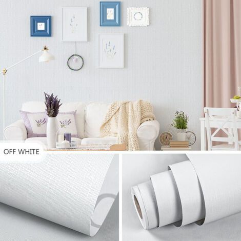 Plain Beige Wallpaper Self Adhesive Wallpaper Decorative Wall Paper Waterproof Removable Sticker Roll Adhesive Film for Furniture Kitchen Living Room Countertop Wardrobe Shelf Bedside Table 45CM10M NP