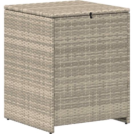 Caja de cojines Gris Claro 55 x 55 x 69 cm ratán sintético vidaXL