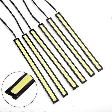 Bande lumineuse blanche ultra-mince, résistante à la poussière et étanche, 12 V, 6 pièces, pour camionnette, bateau, voiture ou caravane. (1/5)