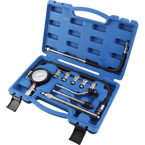 [JAMAIS UTILISÉ]Kit de test de pression de cylindre de moteur automobile professionnel 0–20 bar (0–300 PSI) avec manomètre. (1/5)