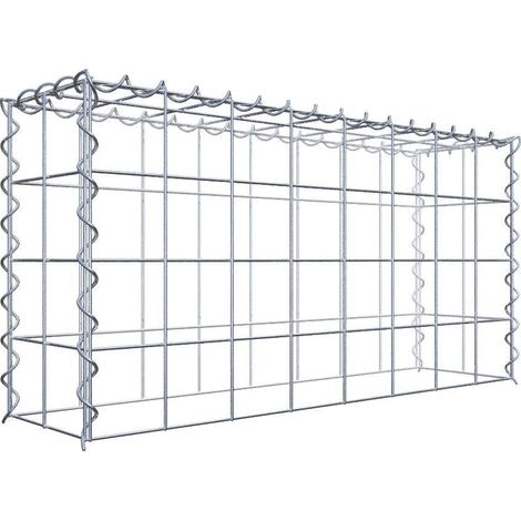 Gabiondeco - Gabion - Element de prolongation en hauteur 80 cm x 40 cm x 20 cm (L x H x P). maille 10 x 10 cm. Spirale. Attention : il manque une grille - Made in Ger... (1/5)