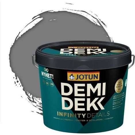 Peinture Bois - JOTUN - Lasure Opaque Satinée - RAL 7037 - Gris Poussière - 3L (1/2)