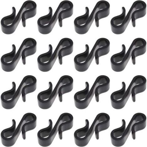 100 Stück Dachrinnenhaken Lichtclips S-förmige Kunststoff-Klemmhaken für Weihnachtsdekoration zum Aufhängen von Lichtern (1/5)