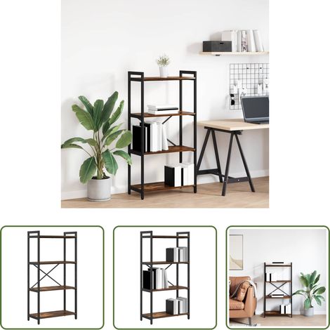 vidaXL Geräucherte Eiche -  Bücherregal Geräucherte Eiche 40 x 30 x 85 cm Holzwerkstoff (1/5)