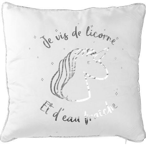 Coussin LICORNE avec passepoil (1/4)