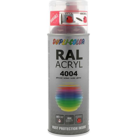 PEINTURE ACRYL RAL4004 VIOLET BORDEAUX BRILLANT 400ML DUPLI COLOR