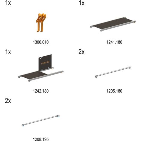 Layher Nachrüstset P2 für Gerüst Uni Kompakt 1405.005 (1/3)