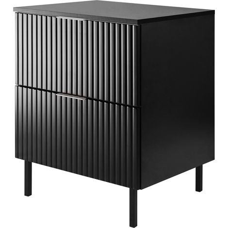 Meuble vasque, Blanc, 60 × 57 × 46 cm, poignée argentée + Plan de travail (1/4)