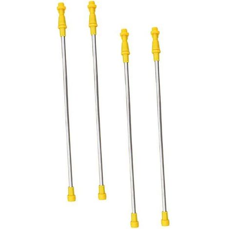 Lot de 4 rallonges canne pulvérisateur inox 17,72 pouces, tiges pulvérisation jardinage agriculture, accessoires pulvérisateur (1/5)