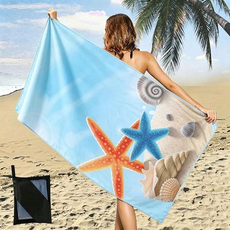 Sandabweisendes Mikrofaser-Strandtuch - Großes Strandtuch - Strandtuch für Damen - Weiches und schnelltrocknendes Badetuch, 160 x 80 cm. (1/5)
