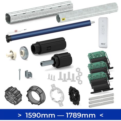 Kit axe moteur volet roulant 1590 --- 1789 mm Moteur Radio