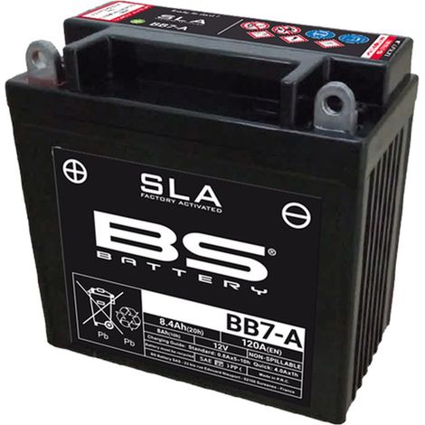 BATTERIA BS BB7-A (FA) (YB7-A) 12V 8AH 135X75X133 SENZA MANUTENZIONE - A ACQUA (120A) (6)