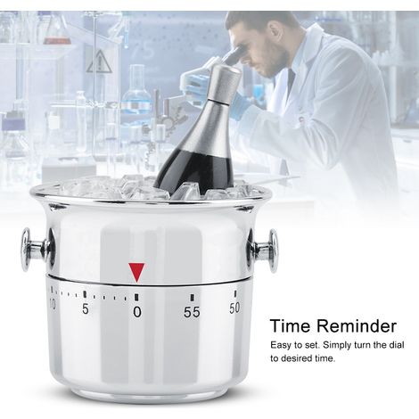 Minuteur de cuisine mécanique en acier inoxydable - 60 minutes (1/5)