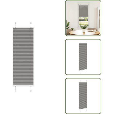 vidaXL Plissee Anthrazit 50x150 cm Stoffbreite 49,4 cm Polyester (1/5)
