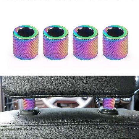 Lot de 4 anneaux décoratifs pour appuie-tête de voiture, SUV, camion, décoration intérieure, accessoires auto et sièges. (1/5)