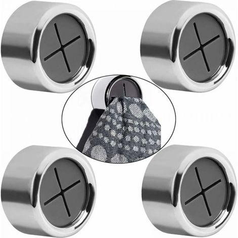 Set of 4 Towel Holders Towel Clips Self Adhesive Tea Towel Clips No Drilling Tea Towel Holder Self Adhesive Tea Towel Holder Clip for Bathroom, Kitchen and Home (1/5)