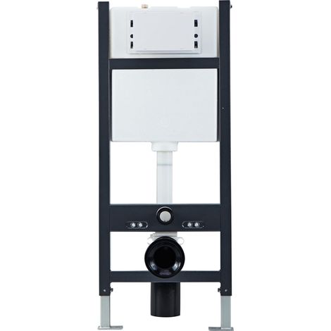 Orbit WC Toilet Frame and Concealed Cistern - White/Grey (1/2)