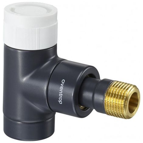 OVENTROP Robinet thermostatique E Équerre DN 15, Rp 1/2 x R 1/2, PN 10, anthracite, 1163032