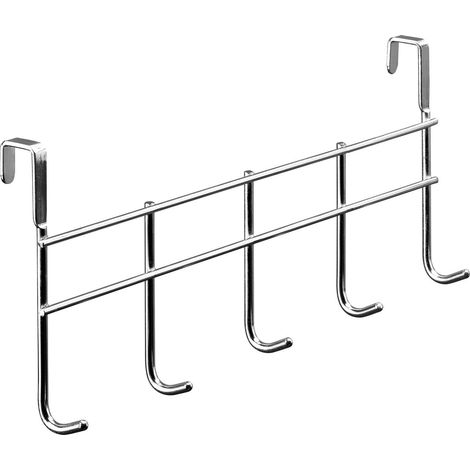 Hettich Türgarderobe 5 Haken 37,5 x 16,5 x 9,5 cm silber Türgarderoben