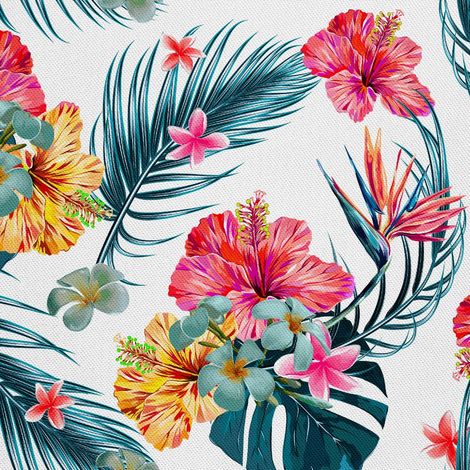 Outdoor-Dekostoffe Oxford - Motiv Hawaiianische Blumen (1/5)