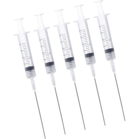 5-teilige Tinten-Nachfüllspritze, 10-ml-Kunststoffinjektor mit Skala, Werkzeug zum Nachfüllen von Druckerpatronen (1/5)