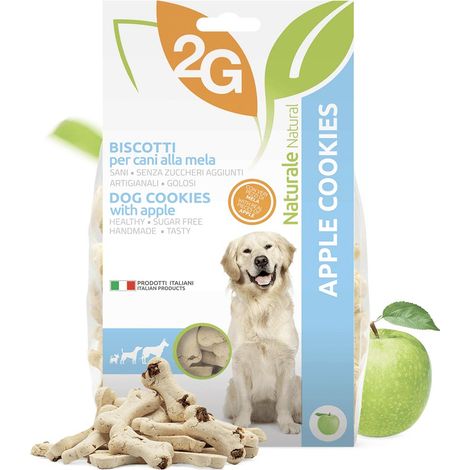 Biscotti per cani APPLE COOKIES con vera polpa di mela e senza zuccheri 100% naturali 350 g