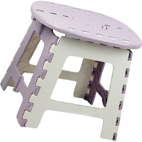 Chaise Pliante Portable en Plastique Robuste Tabouret Pliant Compact Violet Antidérapante Utilisable Intérieur Et Extérieur Chaise (1/4)