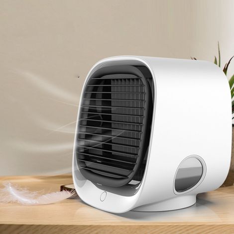 Mini-Ventilator mit Flüssigkeitskühlung für Zuhause, Büro, mobile Klimaanlage, kleiner USB-Kühler, weiß (1/5)