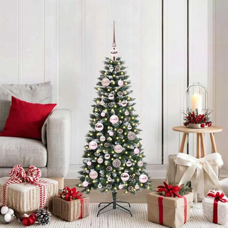 Künstlicher Weihnachtsbaum mit 150 LEDs mit Ständer Grün 120 cm