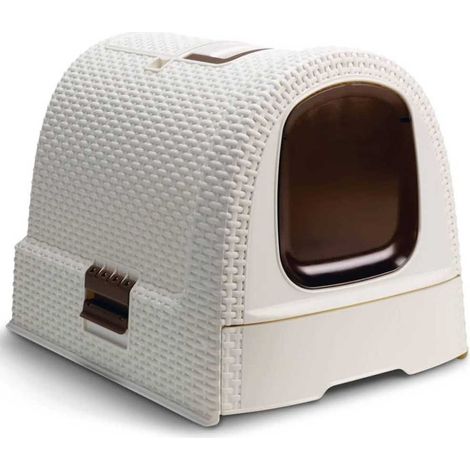 Curver Bac a litiere pour chats 51x38,5x39,5 cm Blanc