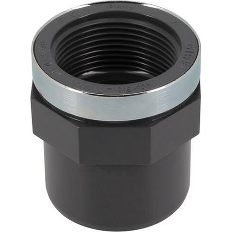 Manchon mixte PVC pression renfort métal Femelle Mâle Ø40/50mm - Femelle 1"1/4 (1/3)