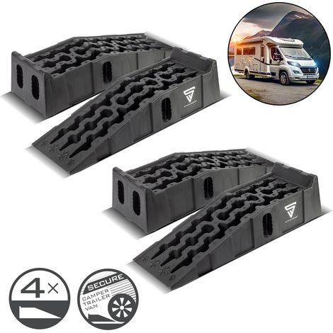 STAHLWERK Cale à gradins GT-15 ST, lot de 4, capacité de charge de 6 t, cale de roue, cale de roue (1/5)