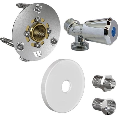 Robifix (Machine à laver) MONO PER Ø16 - Femelle 1/2" (15/21) à sertir + cache blanc + Robinet - Watts
