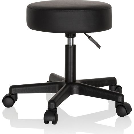 Hocker / Drehhocker / Arbeitsstuhl OPERATOR I Kunstleder schwarz hjh OFFICE