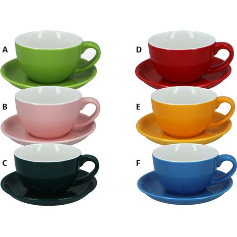 Tasse und Untertasse (aus 6 Farben wählbar)