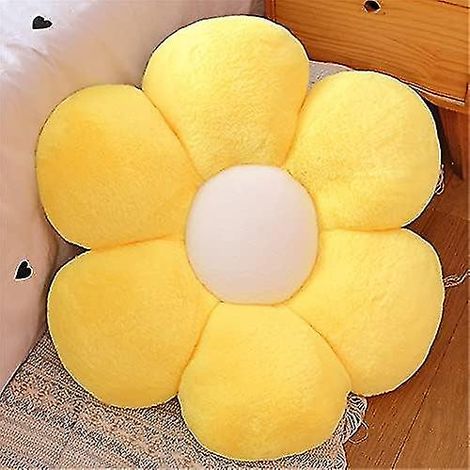 Coussins de chaise en forme de fleur jaune (30 x 30 cm) - Coussins tatami moelleux et doux pour siège, canapé, jardin, salon, chambre d'enfant (1/5)