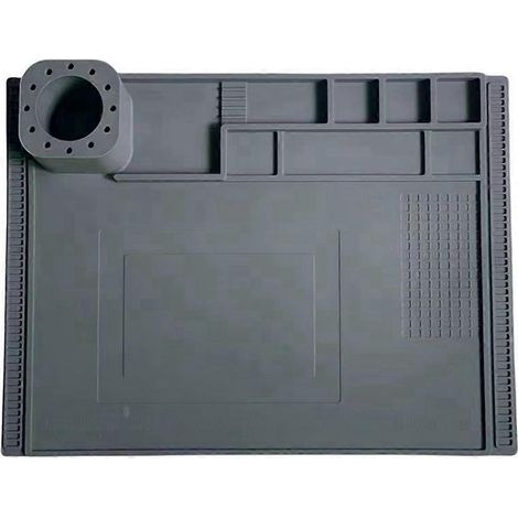 Tapis de réparation isolant thermique pour station de soudage, gris (1/5)