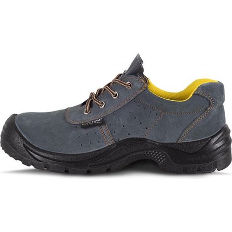 Zapato de protección perforado con cordones con suela PU bidensidad WORKTEAM P2501 46 Gris (1/5)