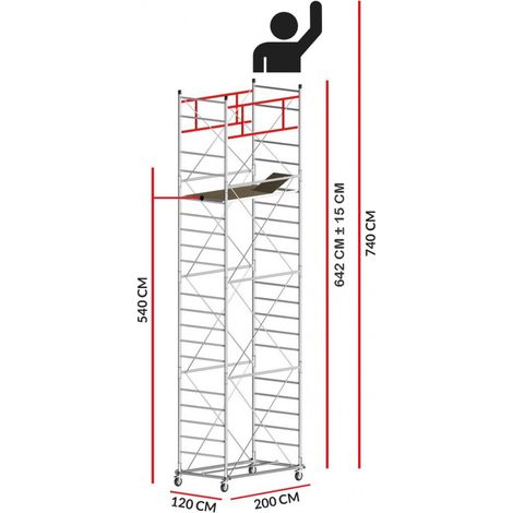 Echafaudage M5 SUPERLUX (Hauteur de travail 7,40 m)