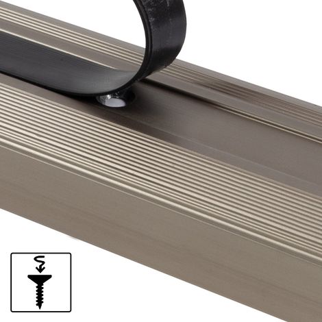 Seuil d'escalier Glory Aluminium anodisé Forme: L Bronze clair L 134 cm
