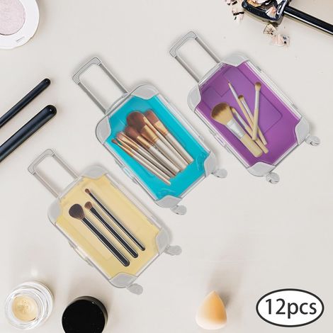 12-Pack Mini Suitcase Party Favor Boxes - Colorful ABS Luggage-Style Storage for Candy, Jewelry & False Eyelashes - Cute Travel-Themed Gift Boxes for Weddings, Birthdays & Showers (1/5)