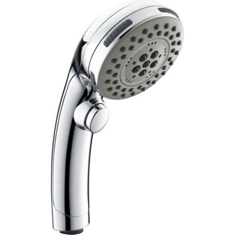 Duschkopf mit Stopptaste, Handbrause, 5 Duschkopfoptionen, universeller Antikalk-Duschkopf mit Düsen