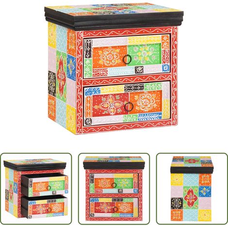 Schubladen -  Nachttisch mit Schubladen 2 pcs Mehrfarbig 40 x 30 x 40 cm (1/5)