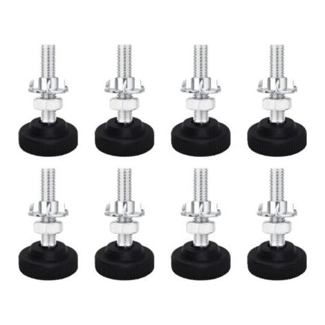 BUNTHAUS Lot de 8 Vis de Réglage M8 x 50 mm, Pieds de Meubles Métal, Ajustables pour Tables et Chaises (1/5)