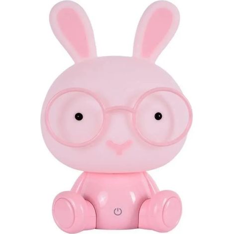 LED Lampe de Nuit Mignon Lapin Lumière de Nuit Bébé Chambre Lampe De Noël Cadeau De Chevet Décor Enfants Lunettes Lapins Lumières (1/4)