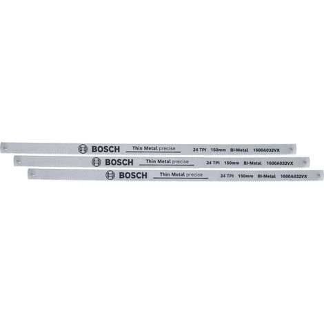 Bosch PRO Hand Tool - Saw Hacksaw 150 mm Blade, 3 pcs, 24 TPI 1600A03AC9 (1/5)