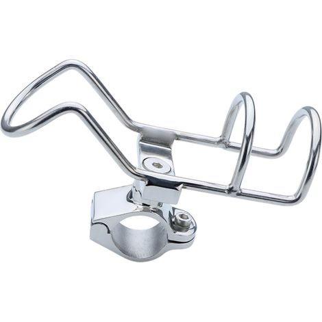 Support de canne à pêche en acier inoxydable 316 pour rail de pouce ou 3,8 cm, support multidirectionnel pour bateau à la traîne en eau salée sur yacht, argenté