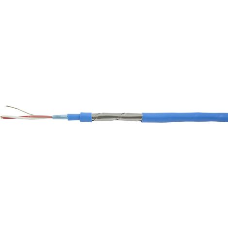 Câble d'instrumentation RS PRO 1 paire , 0,88 mm² Blindé Ruban Aluminium, Paire torsadée, gaine Bleu ( Prix pour Bobine de 100 Mètres )